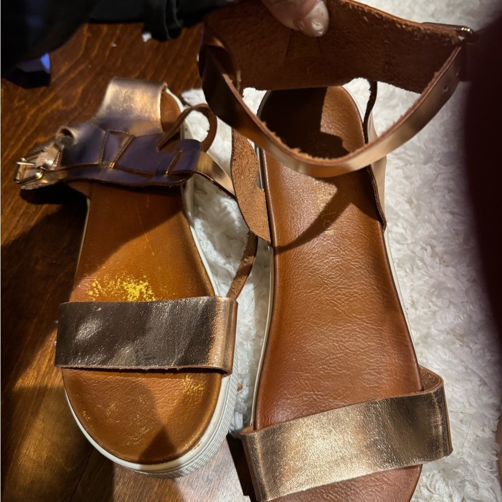 Altar'd State Bronze Sandals